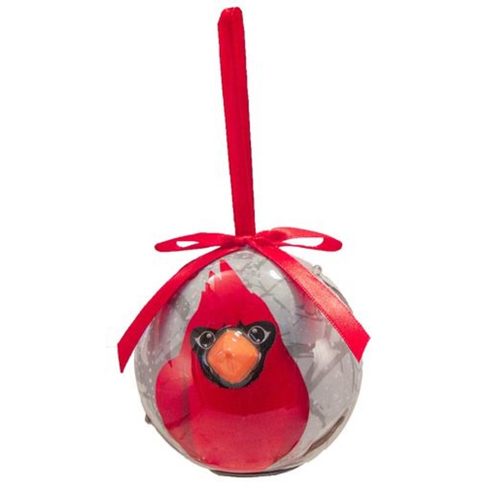 Twinkling Treasures 3D Blinking Christmas Ornament - 3.5"‎ - RED CARDINAL BIRD